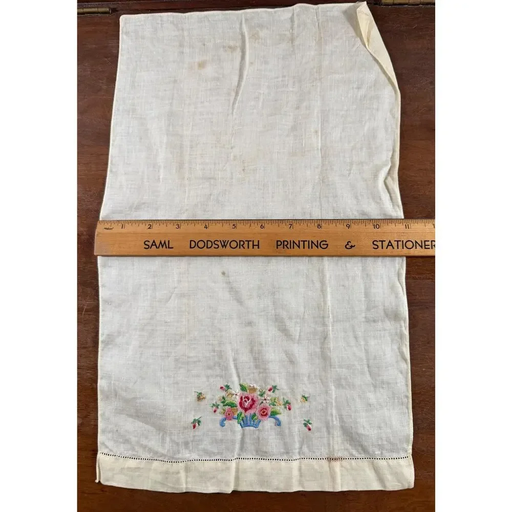 Vintage Handkerchiefs Lot of 3 Crochet Embroidered Floral Linen Hankies